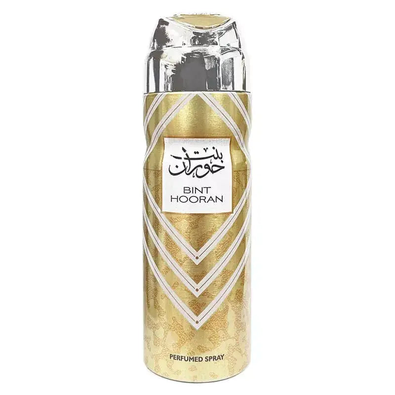 Bint Hooran Body Spray 200ml by Ard Al Zaafaran. Oriental floral fragrance with amber & oud. Long-lasting freshness for daily elegance.
