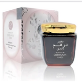 Bukhoor Dirham Wardi 80g incense by Ard Al Zaafaran in dark jar