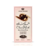 Pink rectangular box of crown perfumes choco musk marshmallow eau de parfum 50ml by al rehab