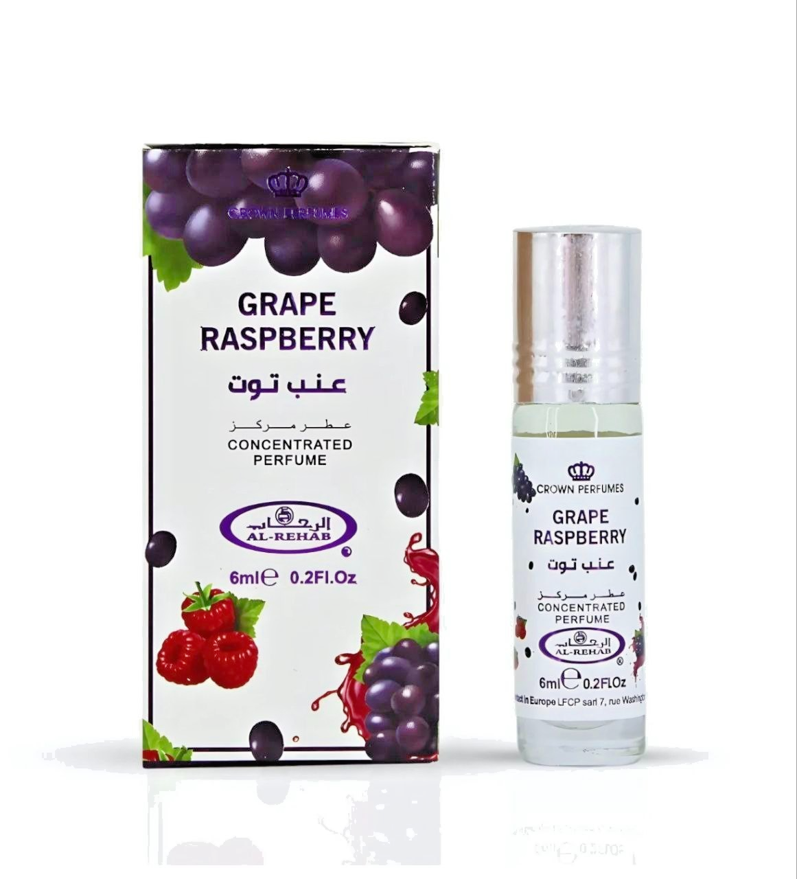 Concentrated Perfume Al Rehab 6ml Rollon Fragrance Gift/Halal - Grape Raspberry عنب التوت - Health &