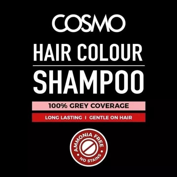 Cosmo Hair Color Shampoo – Black 12ml & Henna 180ml – Quick Natural Hair Dye Tre - Health & Beauty:Hair Care &