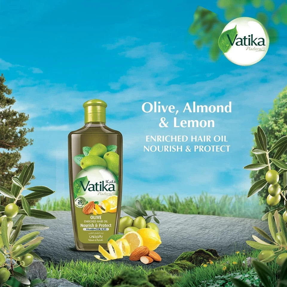 Dabur Vatika Natural Hair Oil – Almond Garlic Olive – Hair Growth Repair & Mo - Health & Beauty:Hair Care &