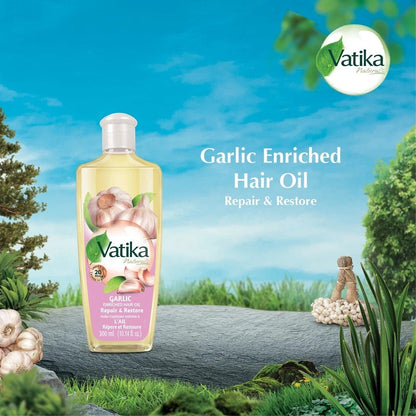 Dabur Vatika Natural Hair Oil – Almond Garlic Olive – Hair Growth Repair & Mo - Health & Beauty:Hair Care &