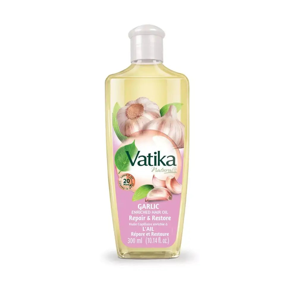 Dabur Vatika Natural Hair Oil – Almond Garlic Olive – Hair Growth Repair & Mo - Dabur Vatika Garlic Enriched Hair Oil