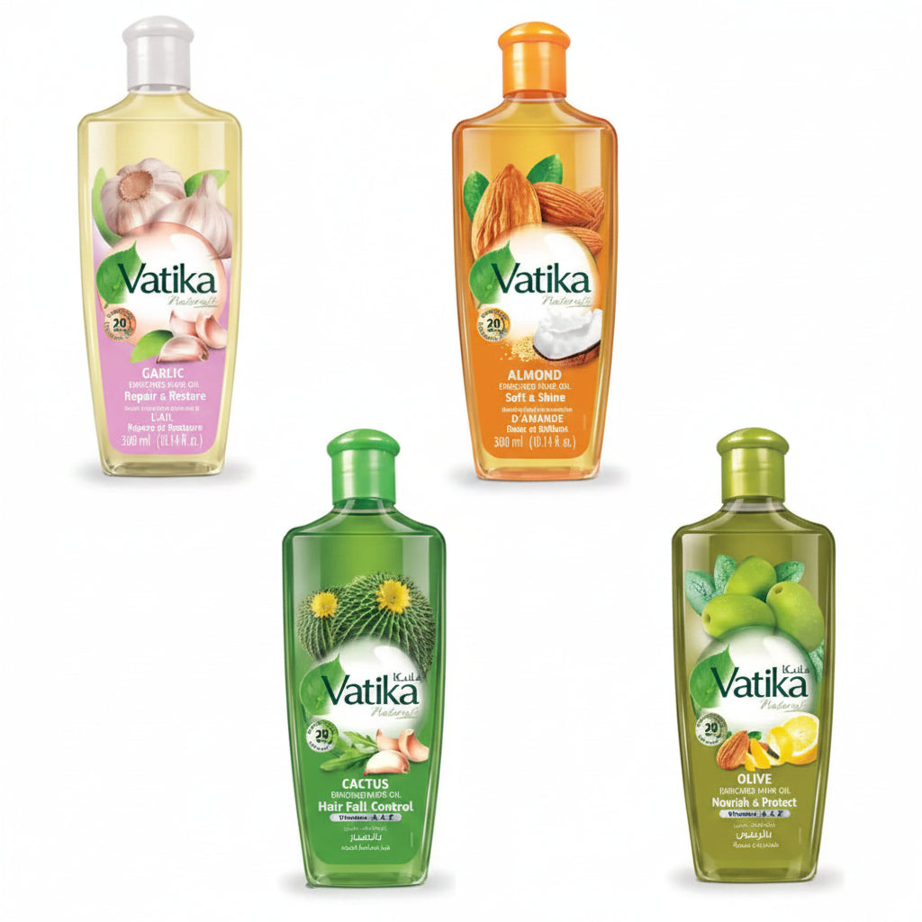 Dabur Vatika Natural Hair Oil – Almond Garlic Olive – Hair Growth Repair & Mo - Health & Beauty:Hair Care &