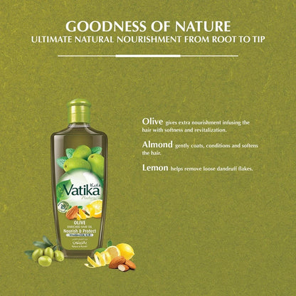 Dabur Vatika Natural Hair Oil – Almond Garlic Olive – Hair Growth Repair & Mo - Health & Beauty:Hair Care &