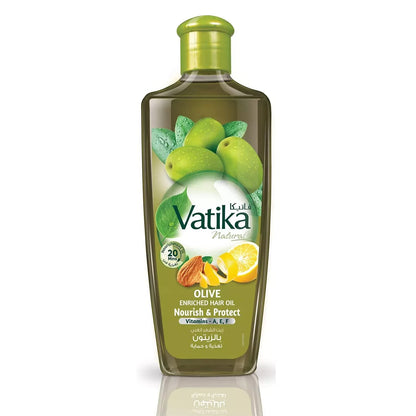 Dabur Vatika Natural Hair Oil – Almond Garlic Olive – Hair Growth Repair & Mo - Dabur Vatika Olive Enriched Hair Oil