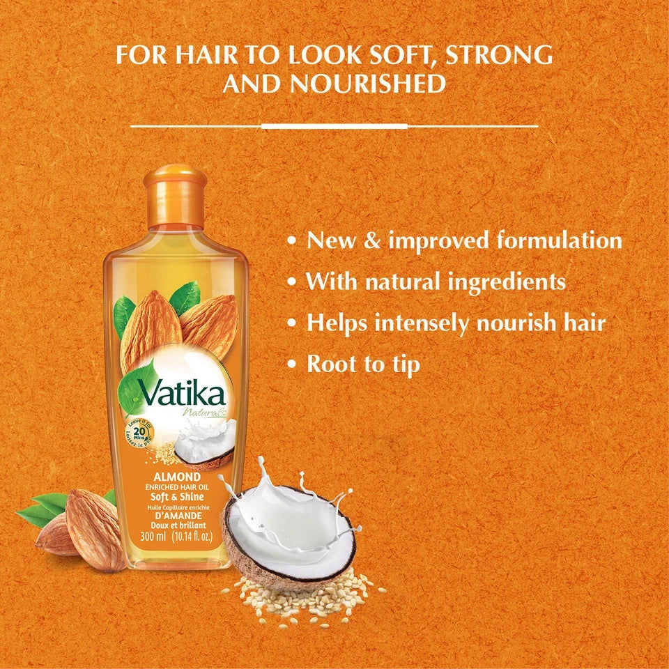 Dabur Vatika Natural Hair Oil – Almond Garlic Olive – Hair Growth Repair & Mo - Health & Beauty:Hair Care &