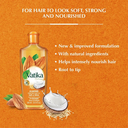 Dabur Vatika Natural Hair Oil – Almond Garlic Olive – Hair Growth Repair & Mo - Health & Beauty:Hair Care &