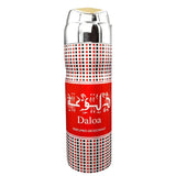 Dalloua Body Spray 200ml by Ard Al Zaafaran. Feminine oriental fragrance with floral & fruity notes. Long-lasting freshness & elegance.