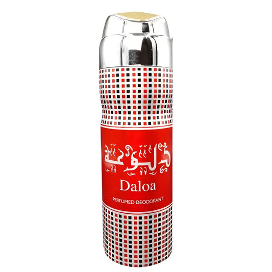 Dalloua Body Spray 200ml by Ard Al Zaafaran. Feminine oriental fragrance with floral & fruity notes. Long-lasting freshness & elegance.