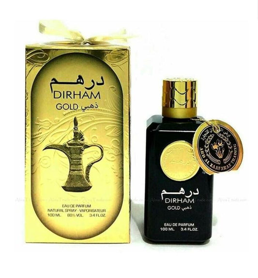 Dirham Gold Perfume 100ml by Ard Al Zaafaran – Unisex Arabic Fragrance Bottle