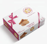 White and pink gift box of el saidy egyptian cookies featuring cinnamon biscuits with ribbon bow 420g packaging