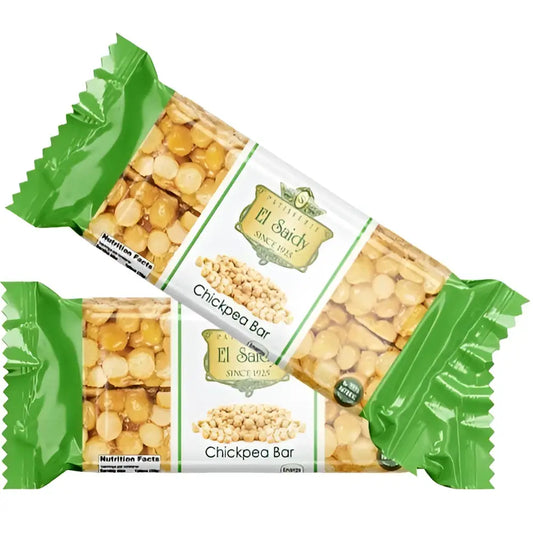 El Saidy Chickpea Bar packaging with green and white design