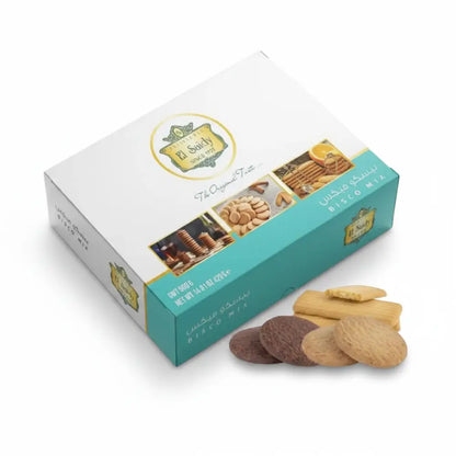 Box of El Sidddy cookies with images of cookies on a white background