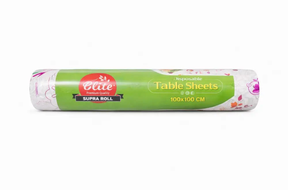 Green and white elite supra roll disposable table sheets 100x100 cm for dining area sufra roll food serving use