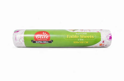 Green and white elite supra roll disposable table sheets 100x100 cm for dining area sufra roll food serving use