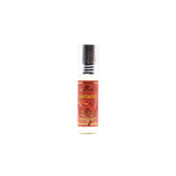 A sleek 3 ml roll-on concentrated perfume oil bottle with metallic silver cap and red label in al rehab fantastic cpo collection