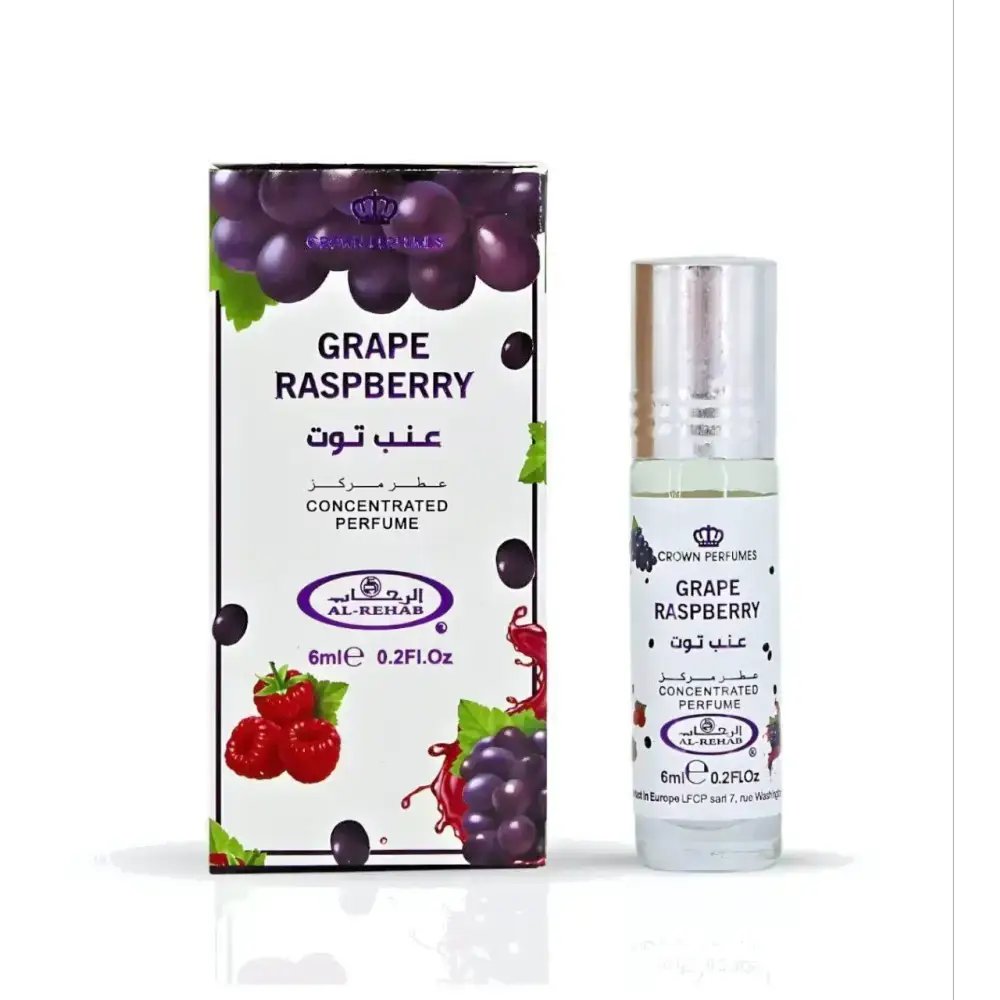 Concentrated Perfume Al Rehab 6ml Rollon Fragrance Gift/Halal - Grape Raspberry عنب التوت - Health &