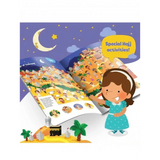 Colorful kids activity book page in hajj and umrah complete essentials set featuring special hajj activities and digital tasbih