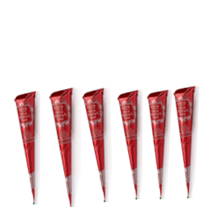 Herbal Henna Cones – Red & Black – Natural Mehndi for Hair & Body Art (Multiple - Herbal Henna Cone (Red 6x25g)