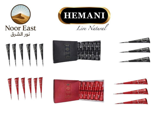 Herbal Henna Cones – Red & Black – Natural Mehndi for Hair & Body Art (Multiple - Health & Beauty:Tattoos & Body