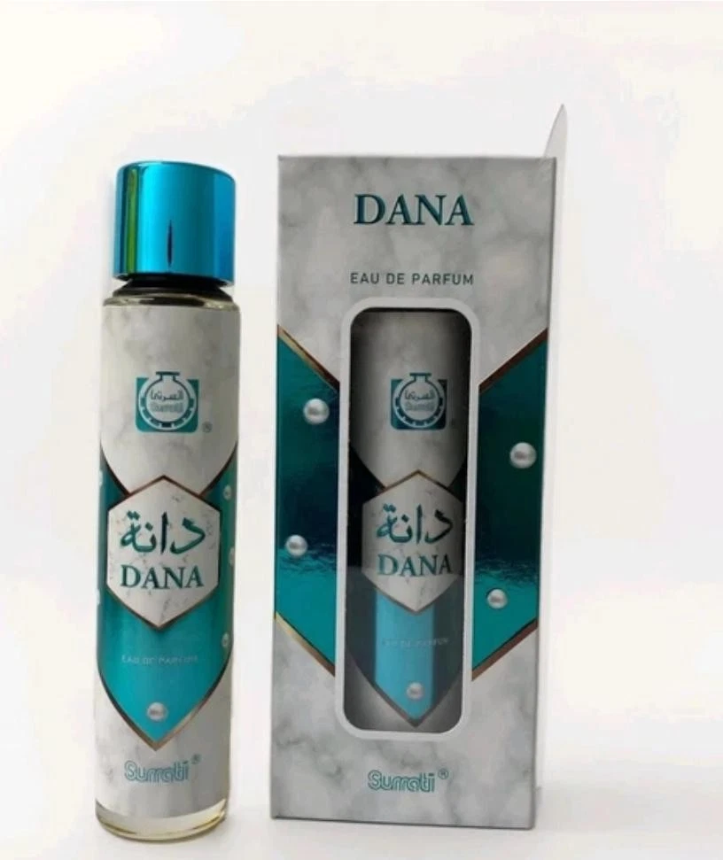 Dana perfume bottle and packaging on a white background