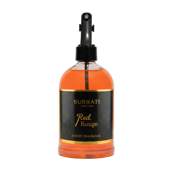 Surrati Red Rouge Luxury Fabric Freshener 500ml - side view