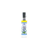 A sleek transparent glass bottle with a silver cap and blue floral label containing jasmin concentrated perfume oil 6ml al rehab
