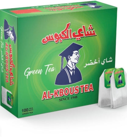 Kbous Tea – Fine Loose Black Green,Bags,Ceylon شاي الكبوس FreeShip حليب ابوقوس - Green Tea bags 100 bag - Home