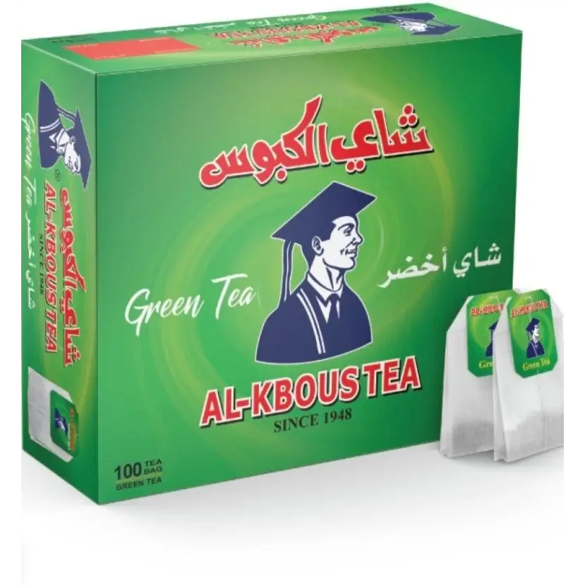 Kbous Tea – Fine Loose Black Green,Bags,Ceylon شاي الكبوس FreeShip حليب ابوقوس - Green Tea bags 100 bag - Home