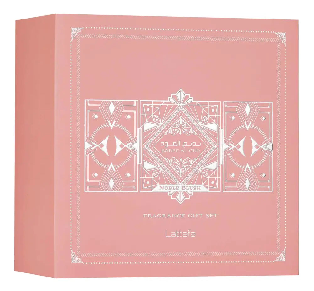 Lattafa Gift Set – Badee Al Oud Noble Blush 100Ml – 12ml – Hairmist
