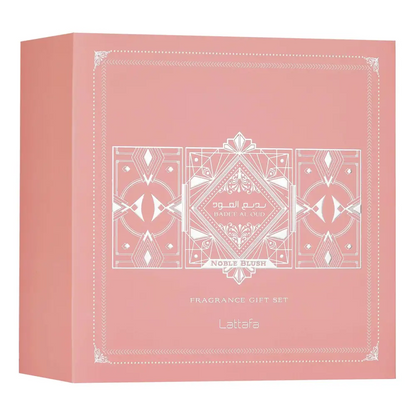 Lattafa Gift Set – Badee Al Oud Noble Blush 100Ml – 12ml – Hairmist
