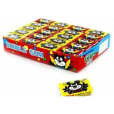 Red and yellow bulk box of marukawa cartoon chewing gum featuring a cartoon character design and assorted flavors