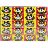 Brightly colored marukawa cartoon chewing gum bulk box featuring cheerful black and white bears with yellow wings