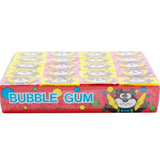 A vibrant red bulk box of marukawa cartoon chewing gum featuring a yellow-winged cartoon character and blue accents