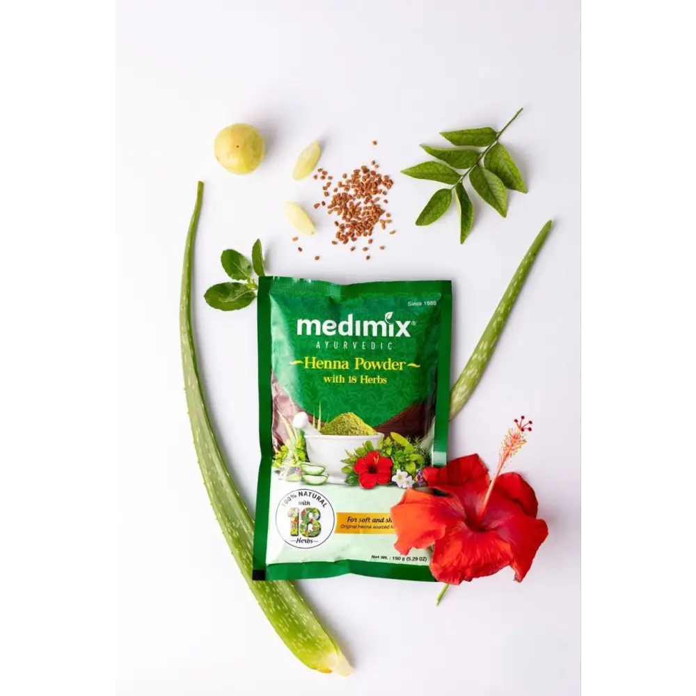Medimix Henna Powder 150g & 400g – 18 Herbs | 100% Natural Hair Color & Careحناء - Health & Beauty:Natural &