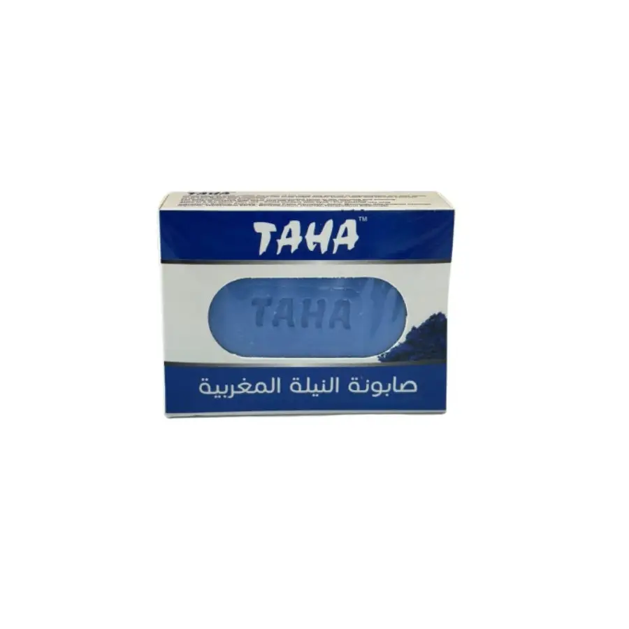 Moroccan blue nila blue nila soap 125g bar in branded packaging for glow and radiance skincare use
