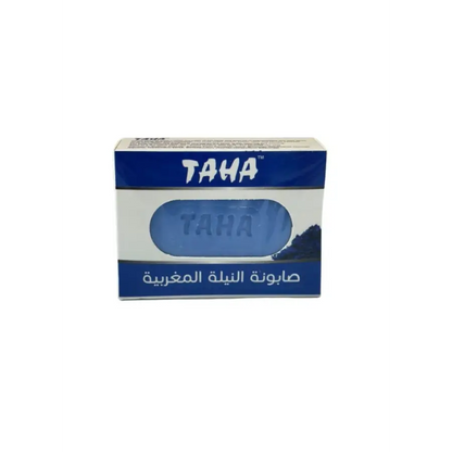 Moroccan blue nila blue nila soap 125g bar in branded packaging for glow and radiance skincare use