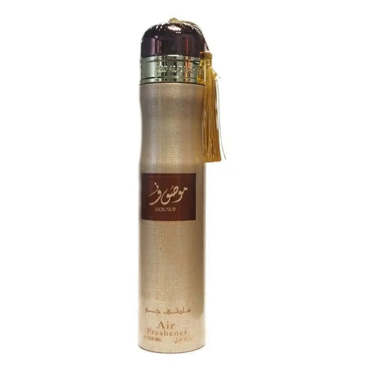 Mousuf air freshener 300ml Ard Al Zaafaran gold cylindrical with tassel
