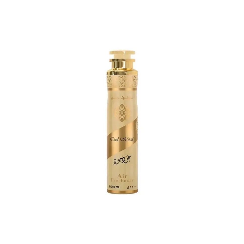 Oud mood air freshener 300ml by Ard Al Zaafaran, gold oud morsel design