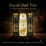 Royal Oud Trio – Lattafa Body Spray Gift Set 3 x 200ml