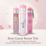Rose Guest Room Trio – 3 x 300ml Arabian Air Freshener Bundle