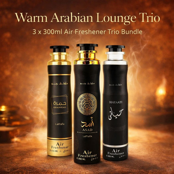 Warm Arabian Lounge Trio – 3 x 300ml Air Freshener Bundle