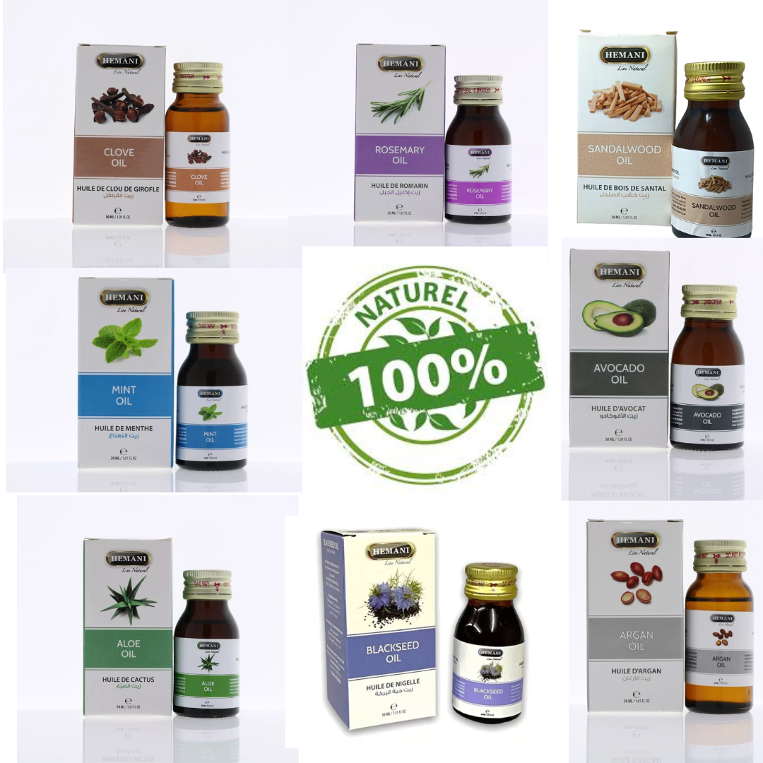 Premium Natural Oil Set – 8 x 30ml – Black Seed Rosemary Avocado Clove Aloe, - Health & Beauty:Natural & Alternative