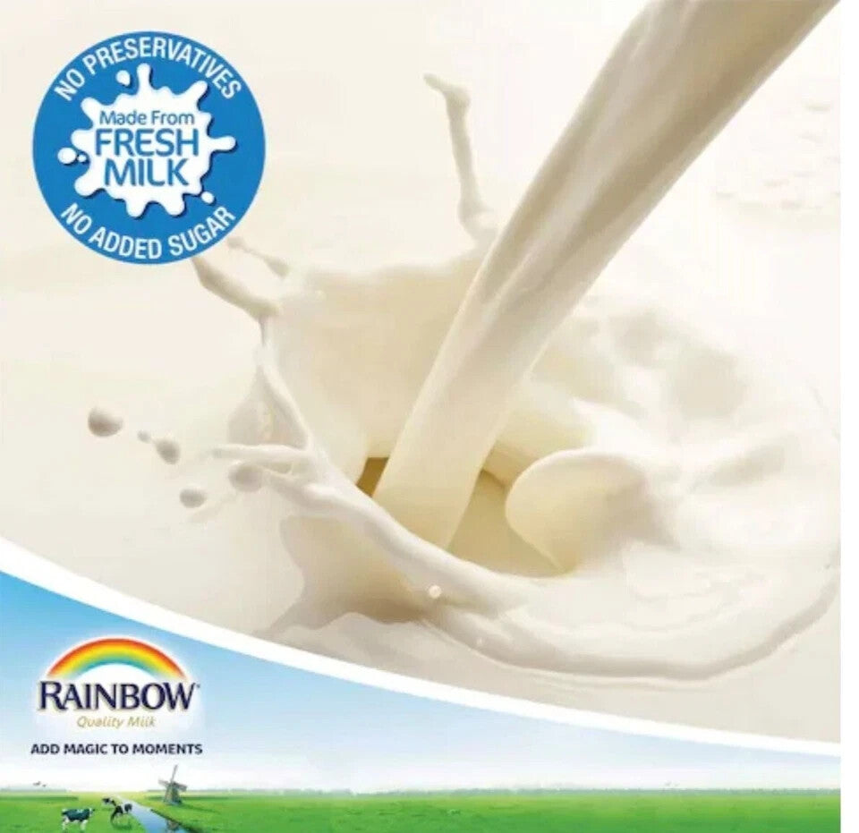 Rainbow Evaporated Milk Cardamom Flavour 170g x 4 (Pack of 6) – Total 24 Cans - Home Furniture & DIY:Cookware Dining &