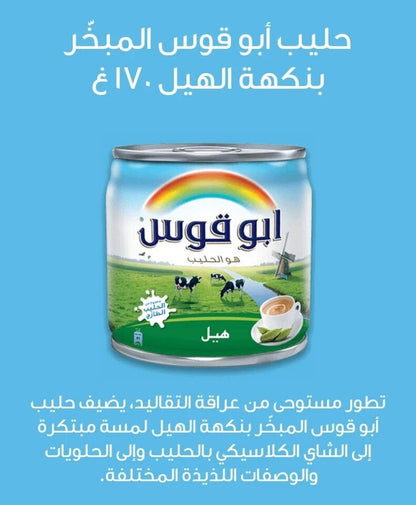 Rainbow Evaporated Milk Cardamom Flavour 170g x 4 (Pack of 6) – Total 24 Cans - Home Furniture & DIY:Cookware Dining &