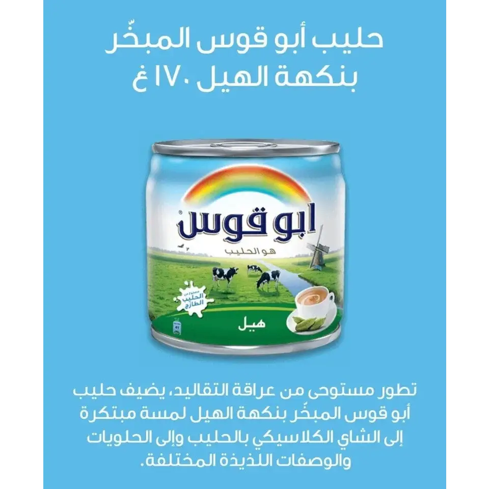 Rainbow Evaporated Milk Cardamom Flavour 170g x 4 (Pack of 6) – Total 24 Cans - Home Furniture & DIY:Cookware Dining &