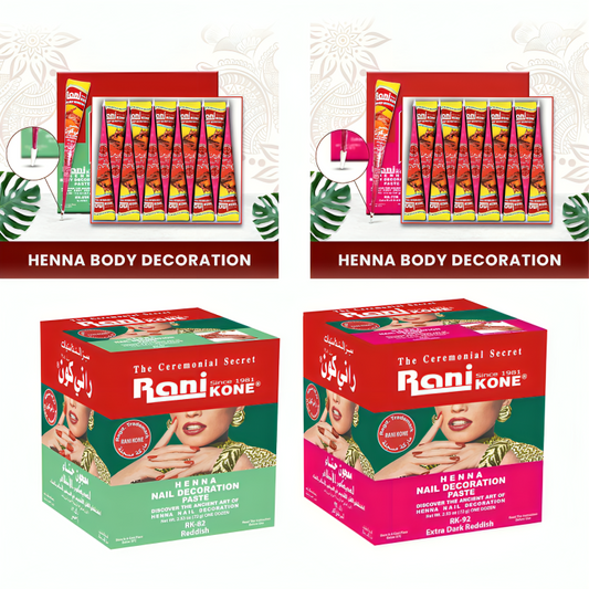 Rani Kone Nail Henna Paste – Extra Dark Reddish 72g / 30g – Natural Mehndi Cone - Health & Beauty:Other Health & Beauty