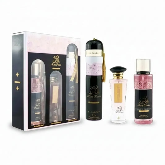 Ard Al Zaafaran Rose Paris Night Collection 3 Piece Gift Set – عطر روز باريس نايت